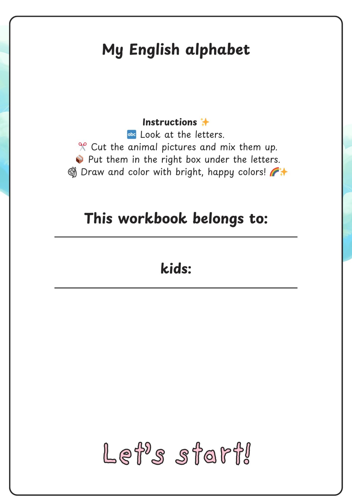 ABC Animal Alphabet β Coloring & Tracing Book for Kids