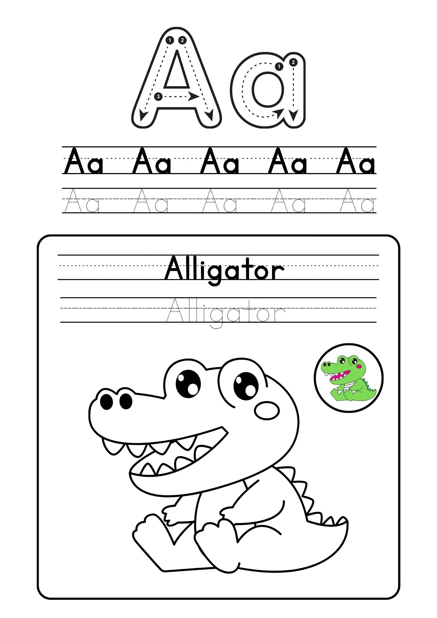 ABC Animal Alphabet β Coloring & Tracing Book for Kids