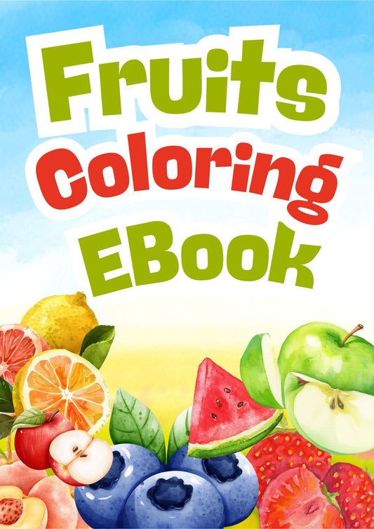 Printable Fruit Coloring eBook for Children