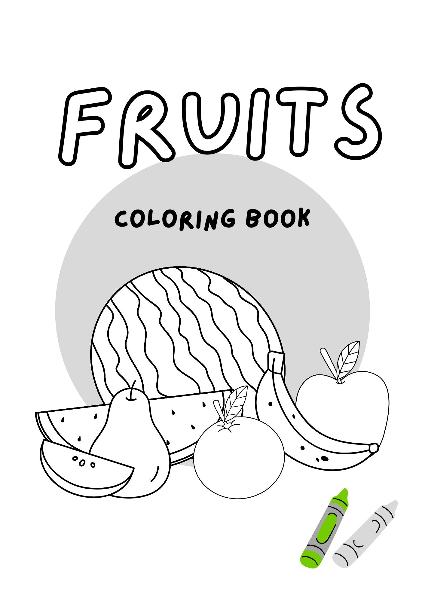 Printable Fruit Coloring eBook for Children
