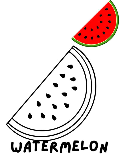 Printable Fruit Coloring eBook for Children