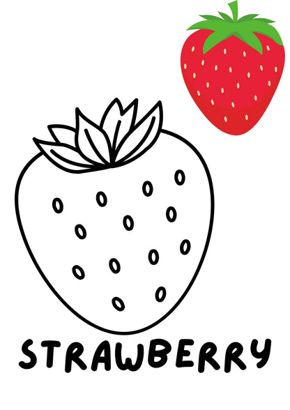 Printable Fruit Coloring eBook for Children