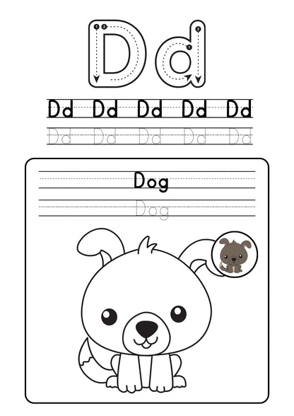 ABC Animal Alphabet – Coloring & Tracing Book for Kids